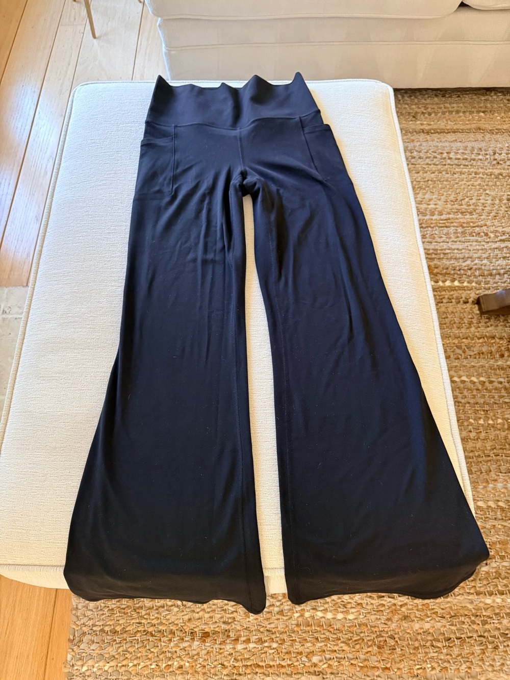 Athleta Black High Waist Wide Leg Pants
